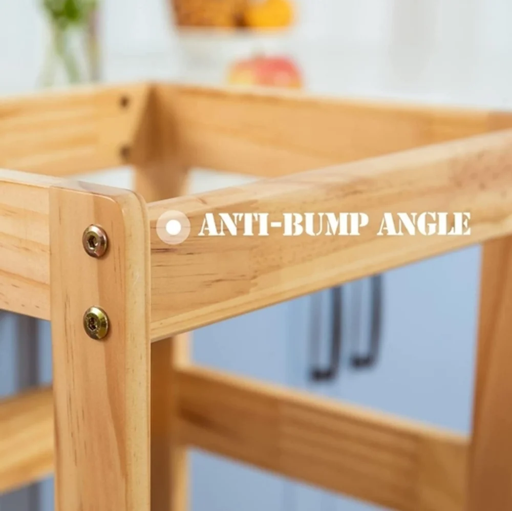 Kitchen Step‎ Stool with Safety Rail Toddlers Learning Stool Standing Tower Kids